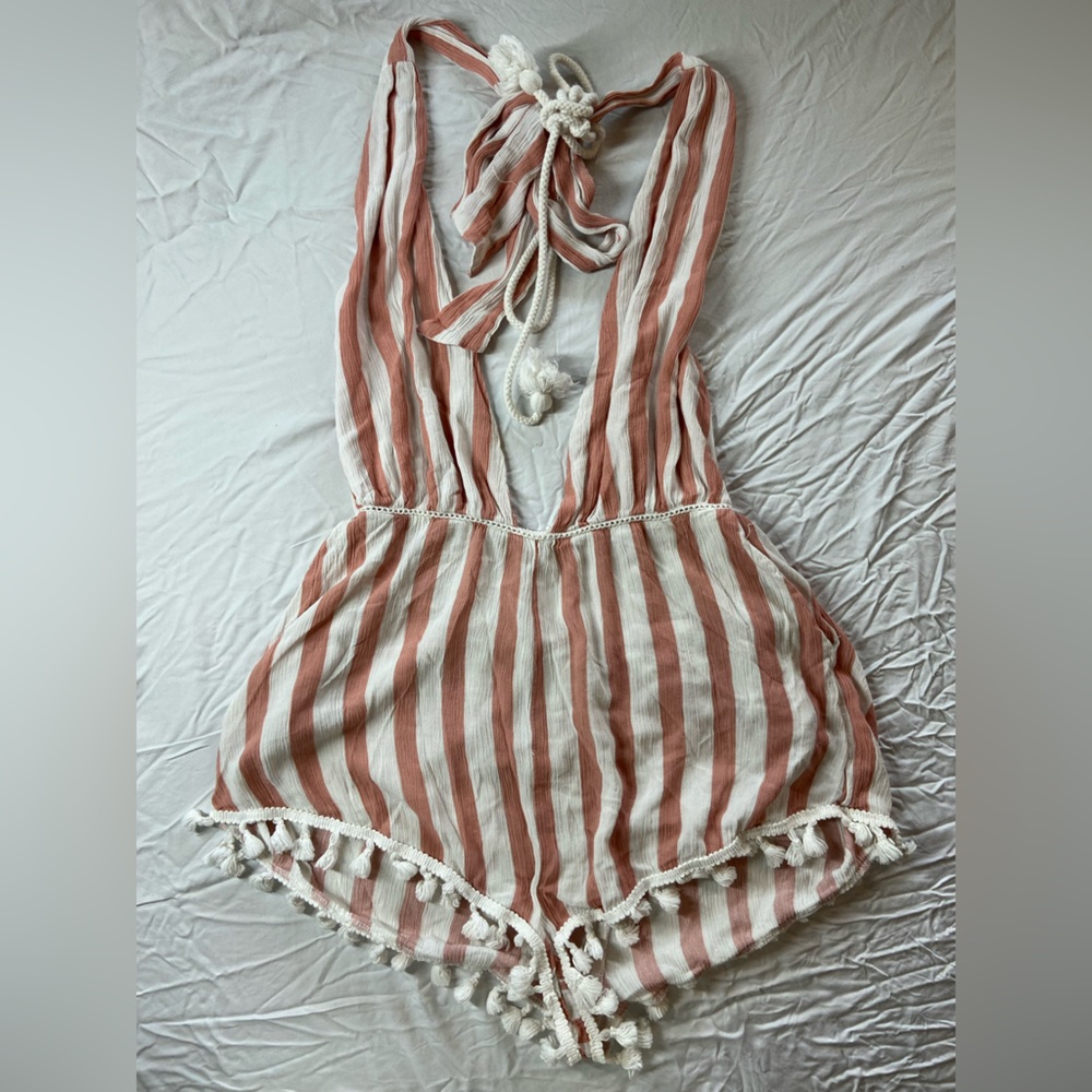 Forever 21 striped short romper